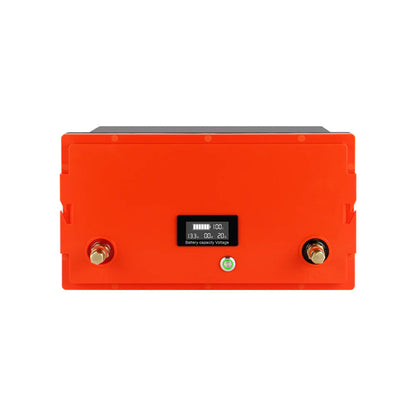 LiFePO4 12V 100Ah Batterie – Draufsicht auf Oberseite ohne Display