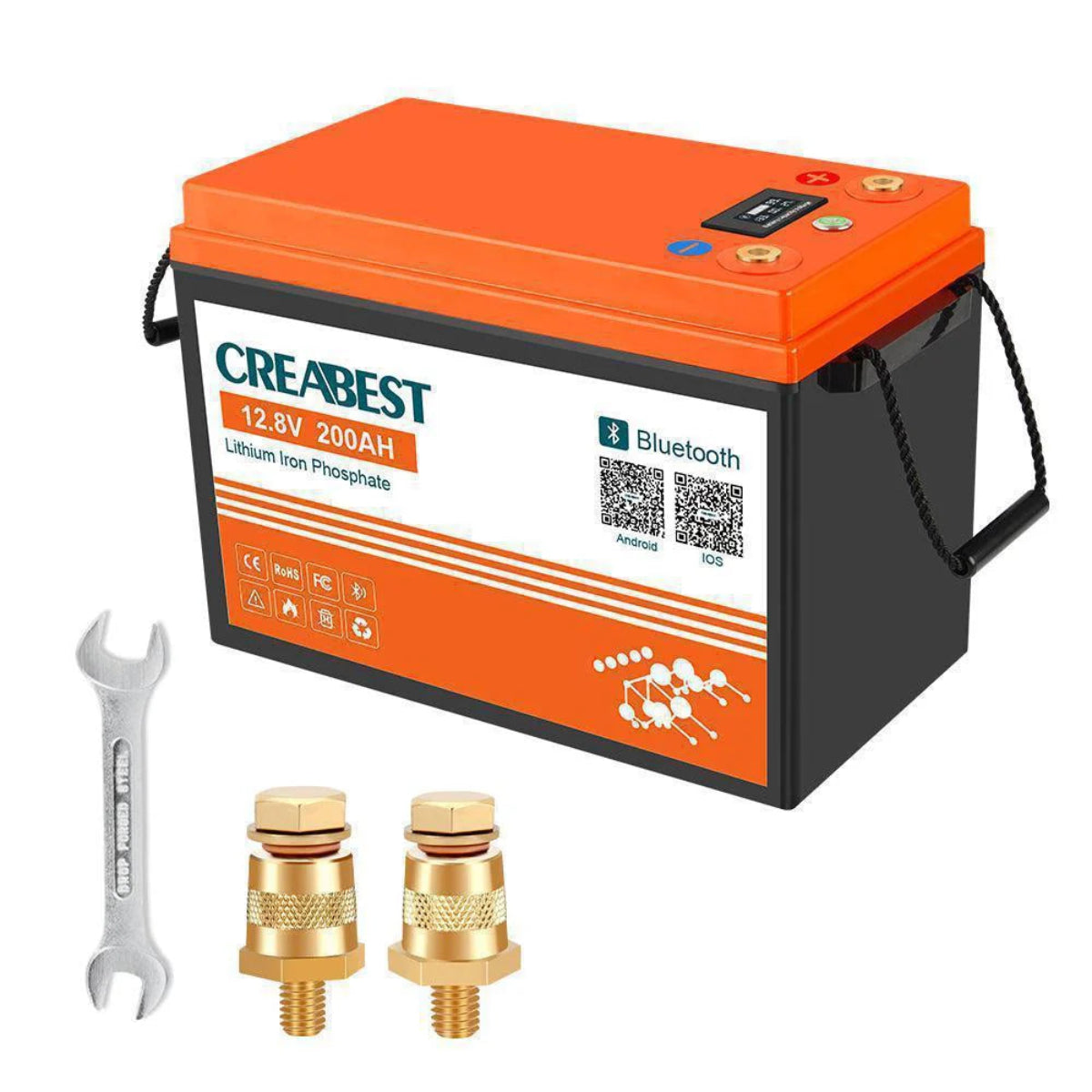 LiFePO4 12V 200Ah Bluetooth Batterie Lieferumfang und Zubehör Österreich