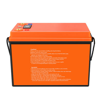 LiFePO4 12V 200Ah Bluetooth Batterie Rückseite mit Anschlüssen Österreich