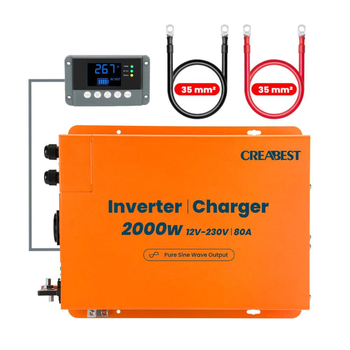 Wechselrichter 2000W Installation in Van Camper Ausbau mit 80A Charger